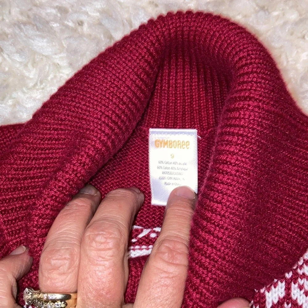 Gymboree size 9 red sweater dress